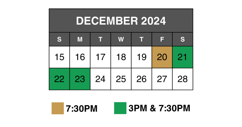 2024 Christmas Show Calendar