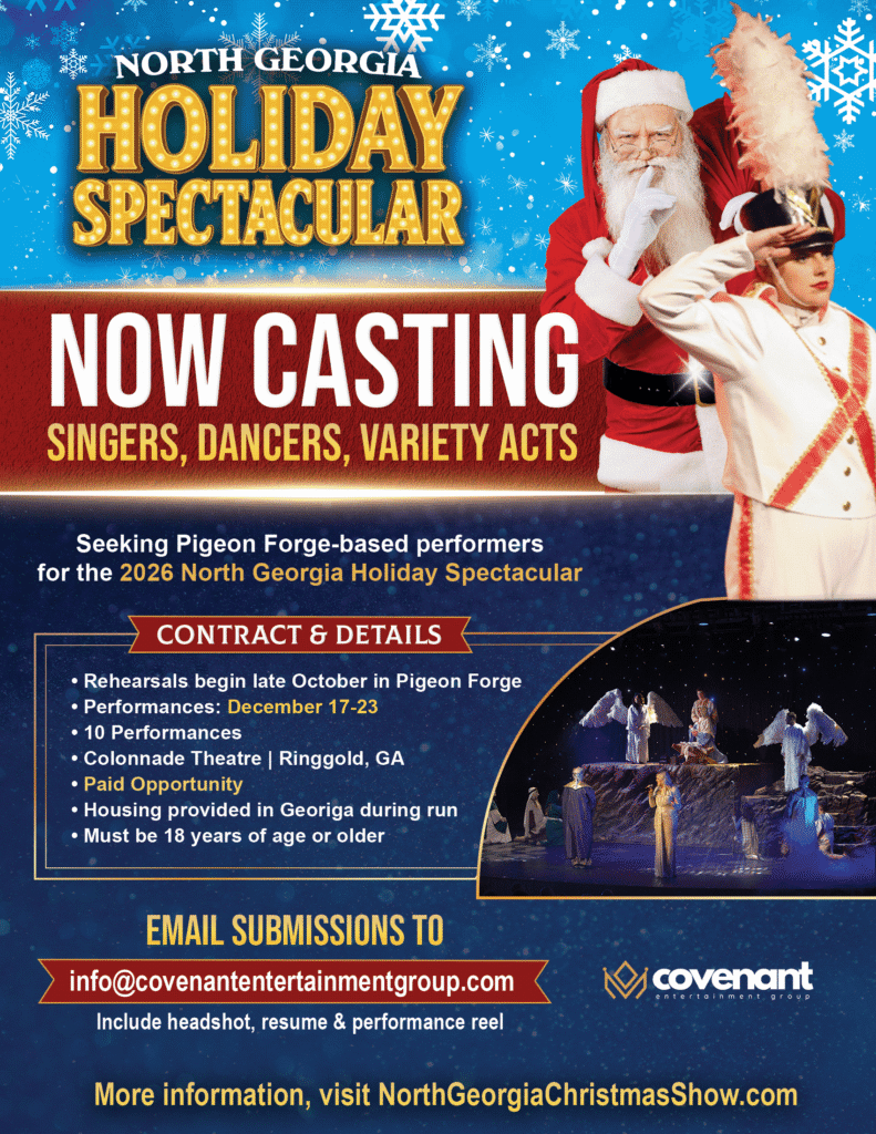 Christmas show audition graphic